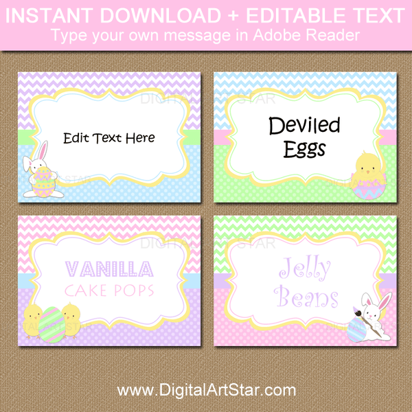Printable Easter Name Place Cards