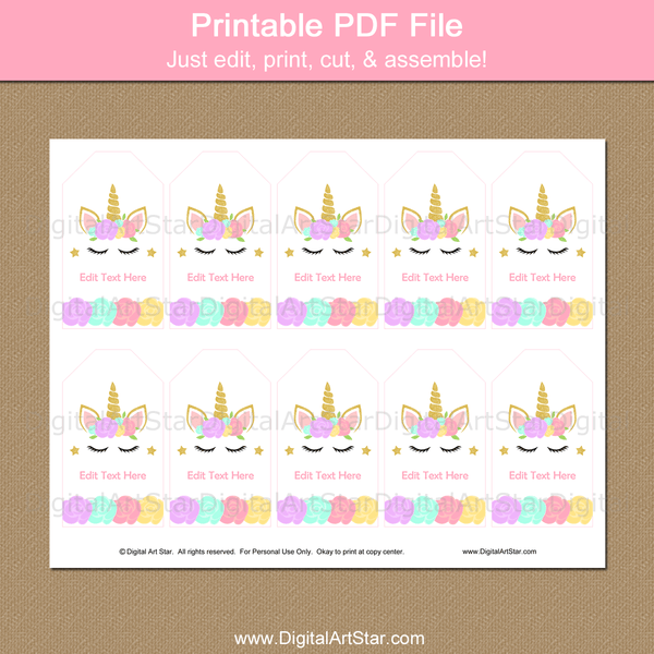 printable-unicorn-party-favor-tags-digital-art-star