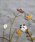 Embroidered Scarf - Grey