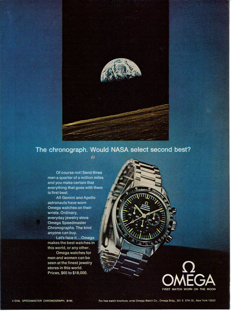Omega Speedmaster Moon Landing Advertisment