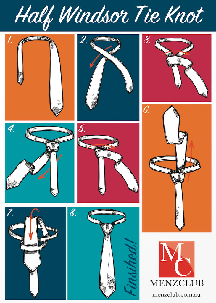 How to Tie A Half Windsor Knot | Men's Clothing Online