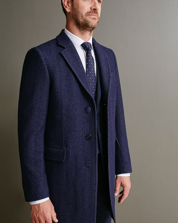 Florentino Herringbone Overcoat | Men's Coats Melbourne