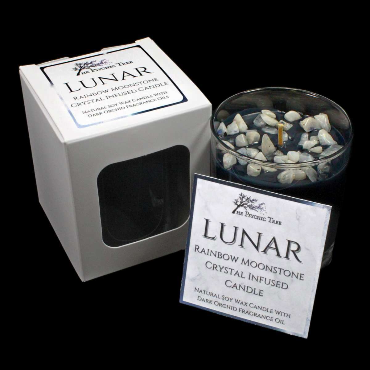 Lunar - Crystal Infused Scented Candle