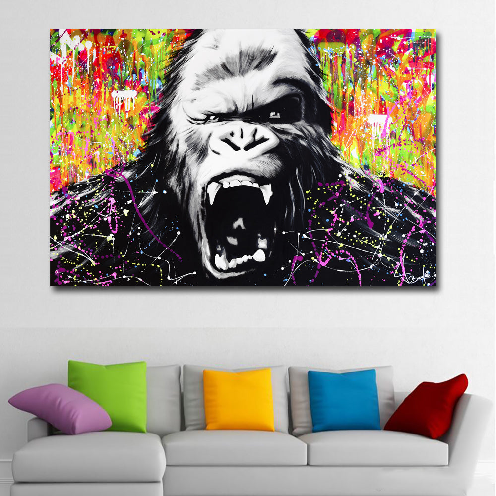 Modern Gorilla Canvas Painting On Canvas Prints Home Decoration Animal Discount Canvas Print