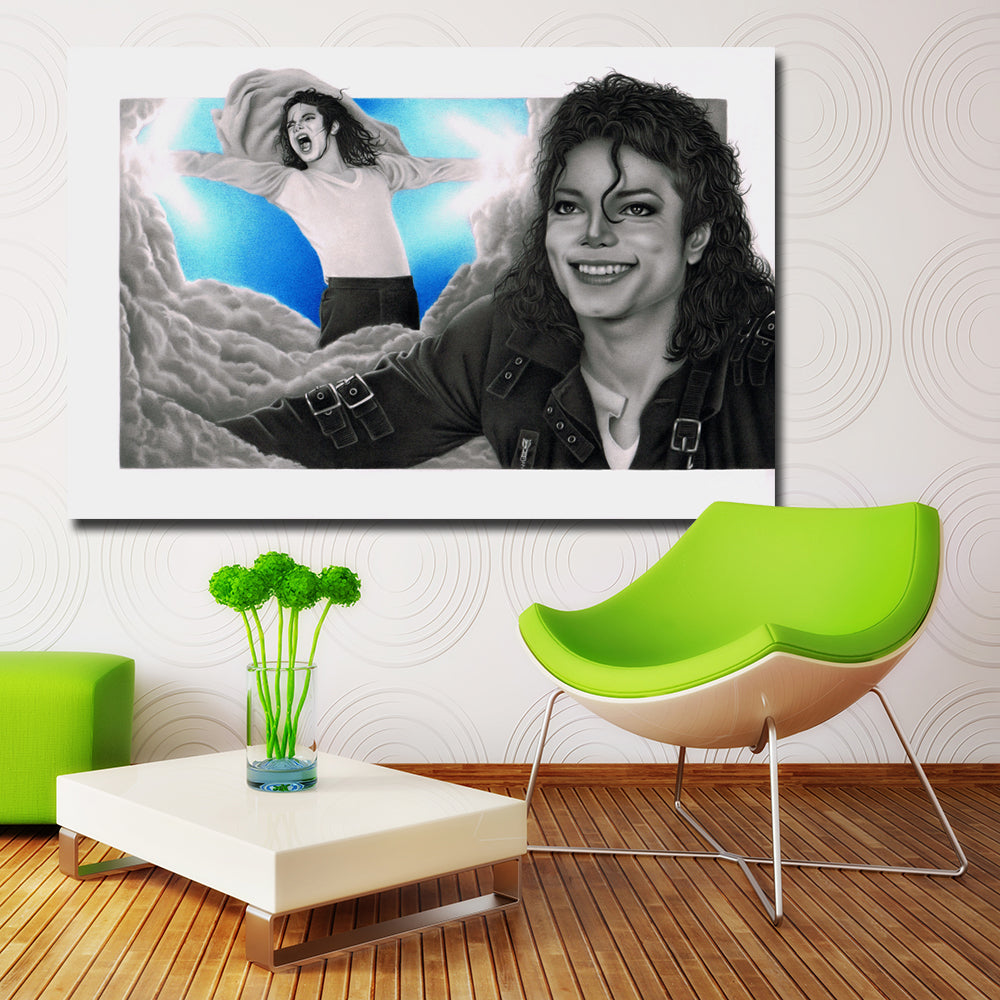 Oil Painting Picture Canvas Painting Famous Star Michael Jackson Painting Art Smile Home Decor Printing On Canvas