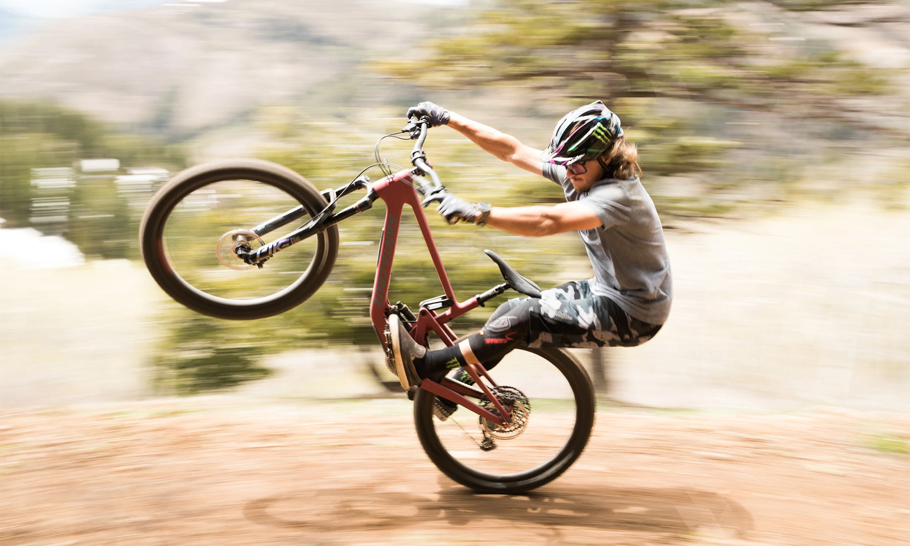 Shredding on a Santa Cruz bike