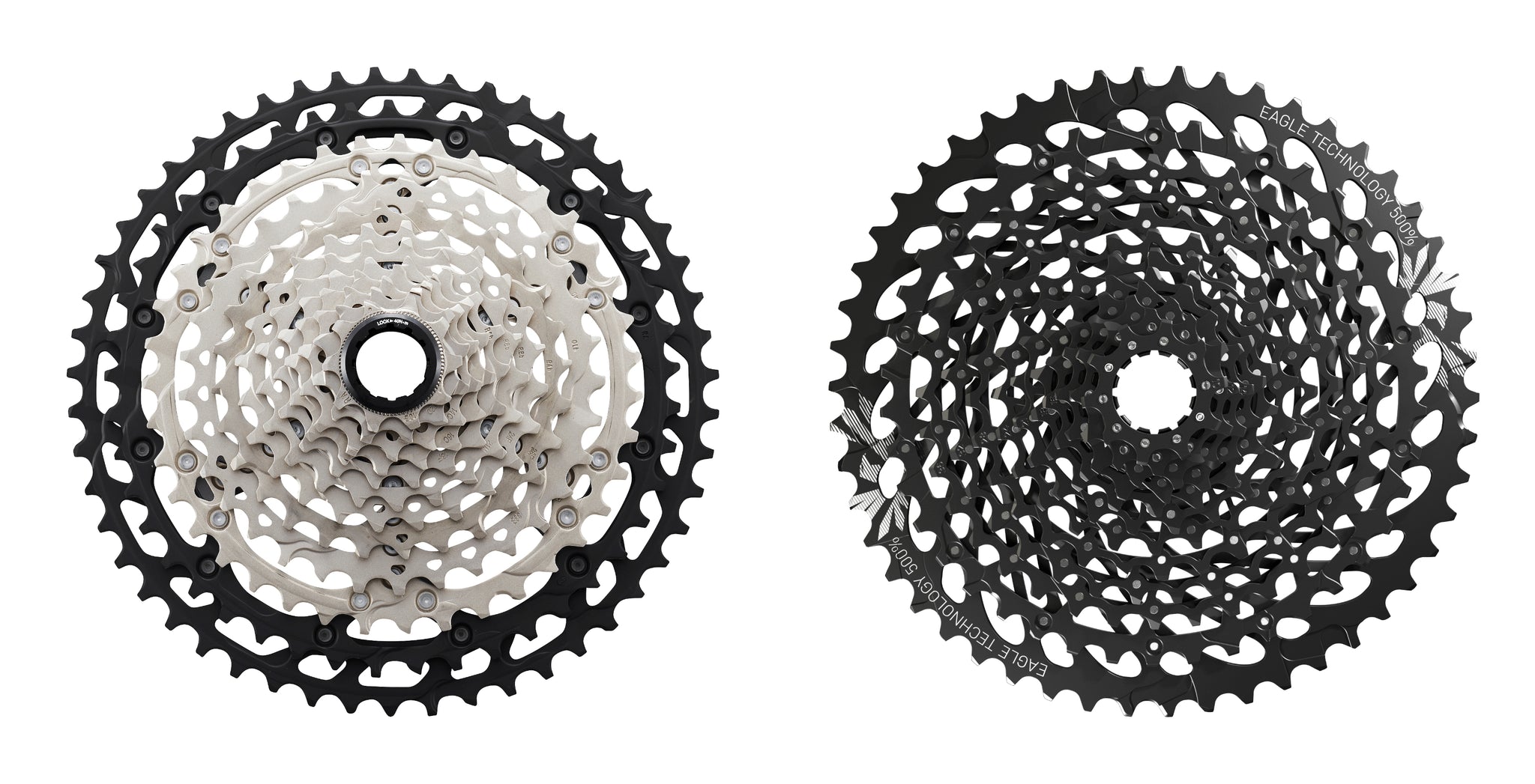 Shimano deore Xt and SRAM GX eagle cassettes