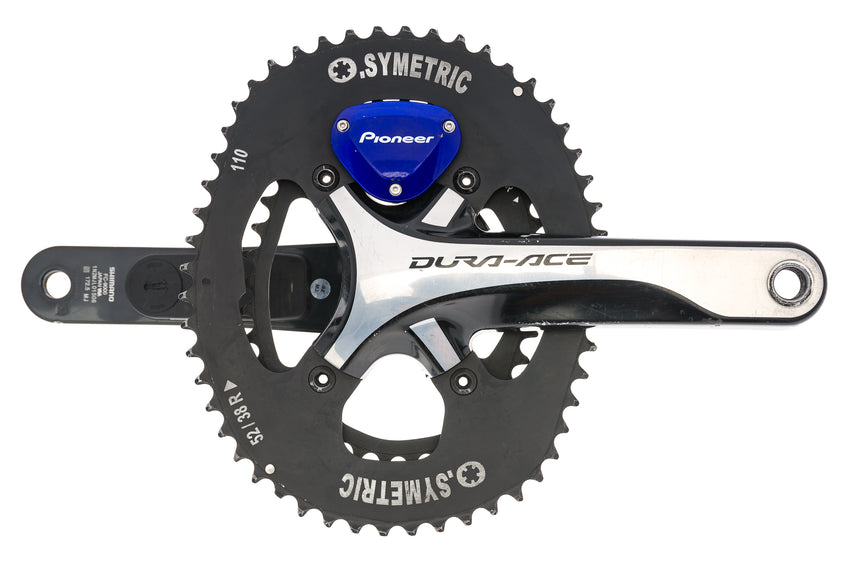 Pioneer SGY90 Shimano Dura-Ace FC-9000 Dual Leg Power Meter Crank Set 11 Speed 172.5mm 52/38T OSymetric Chainrings drive side