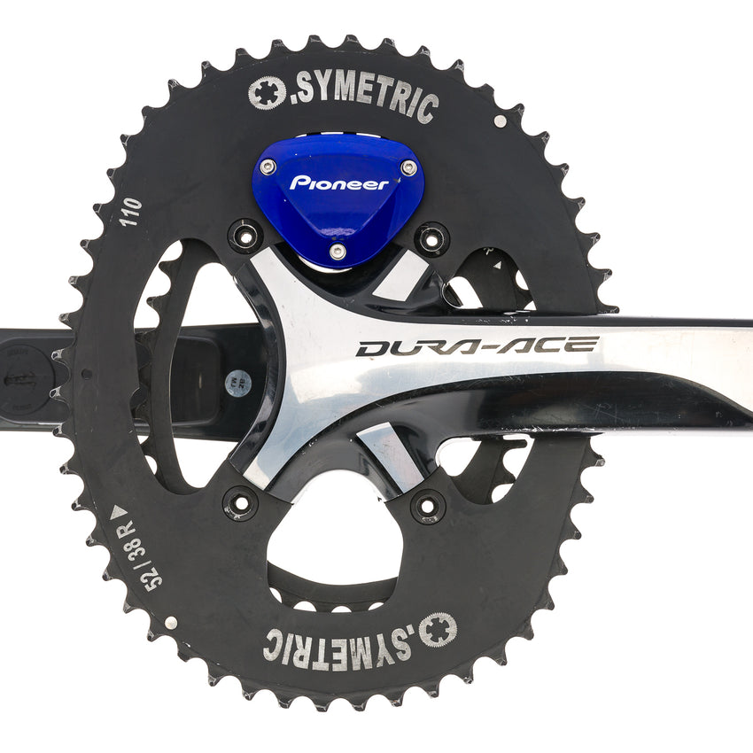 Pioneer SGY90 Shimano Dura-Ace FC-9000 Dual Leg Power Meter Crank Set 11 Speed 172.5mm 52/38T OSymetric Chainrings drive side
