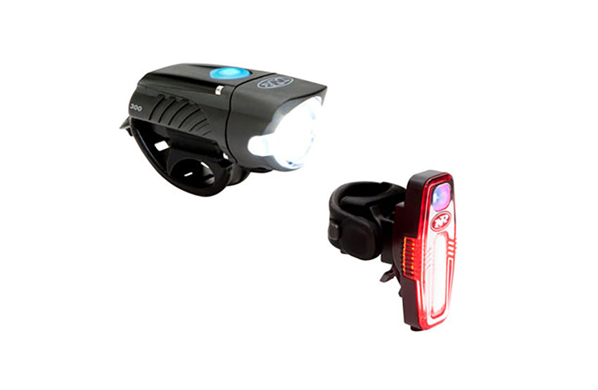 NiteRider Swift 300 Headlight and Sabre 110 Taillight Set drive side