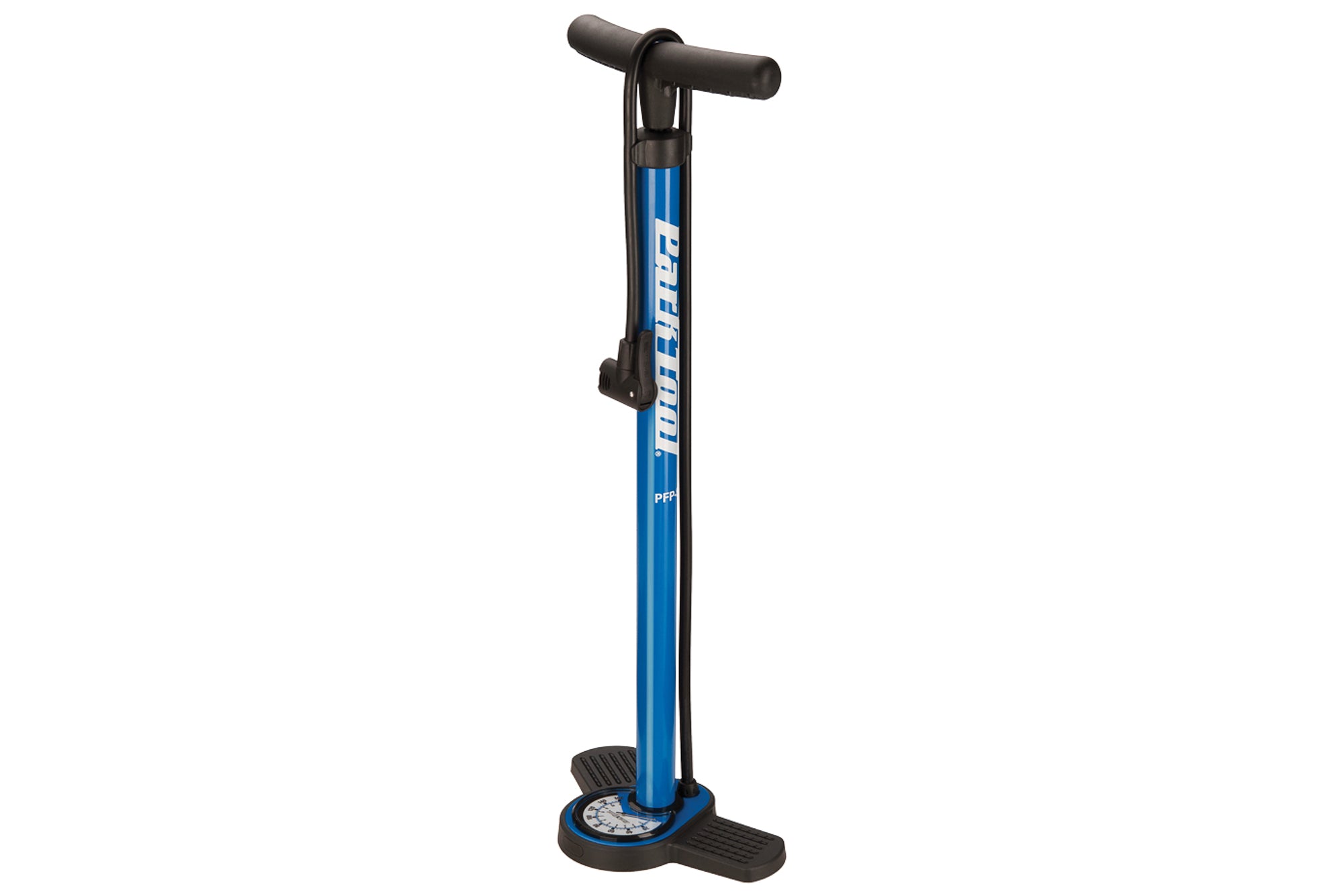 Park Tool PFP-8 Home Mechanic Floor Pump Blue/Black drive side