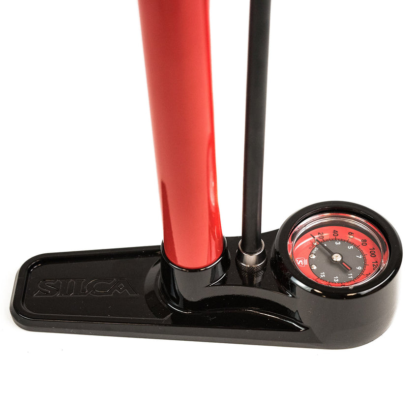 SILCA Pista Floor Pump Red drivetrain