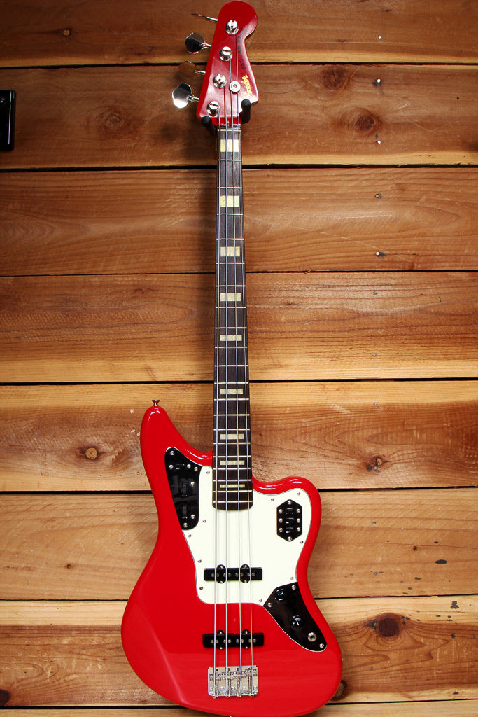 fender jaguar bass red