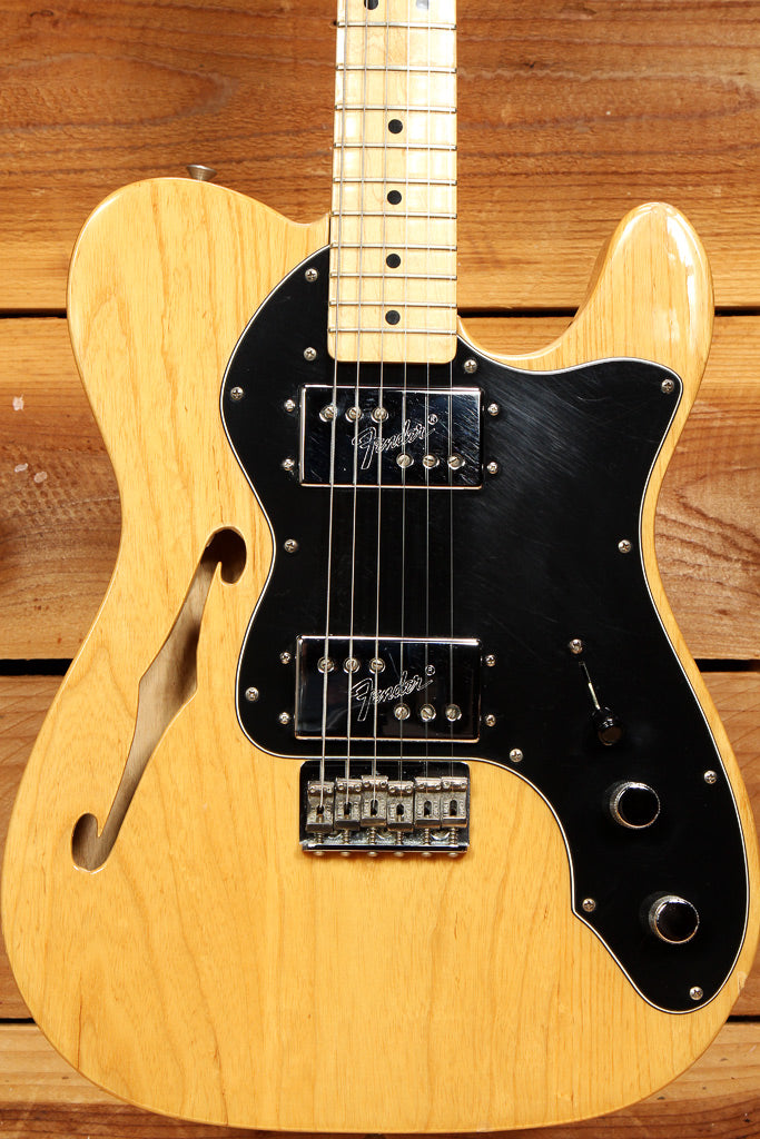 Fender 72 Telecaster Deluxe Thinline Re Issue Natural Semi Hollow Tele 3307 Still Kickin Music