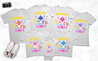 Baby Shark Shirts | Matching Family Vacation Shirts  and Custom Birthday Shirts