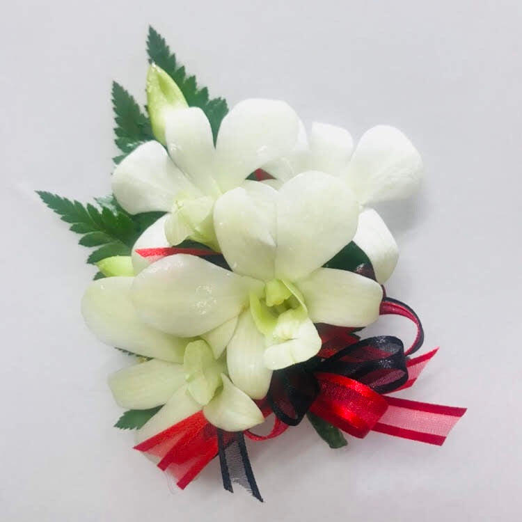 orchid wrist corsage