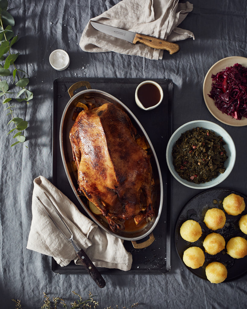 Gans gebraten mit der Niedriggarmethode