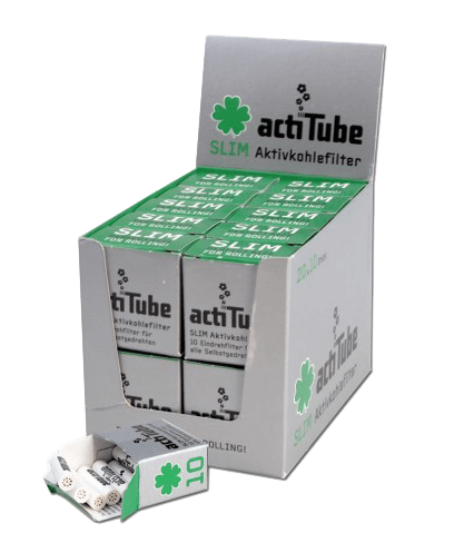 'Actitube' koolstoffilter Slim - 10-pack – Vaporizer, grinder of bong kopen? Welkom bij Puff Puff Palace - Online Headshop