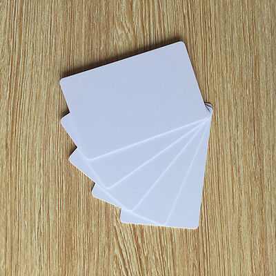 Blank PVC Card Printable Plastic Photo ID White Credit Card 30Mil CR80