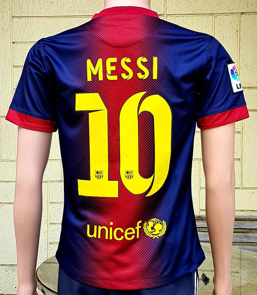 LA LIGA BARCELONA FC 2012-2013 LA LIGA CHAMPION JERSEY MESSI 1 – vintage soccer jersey