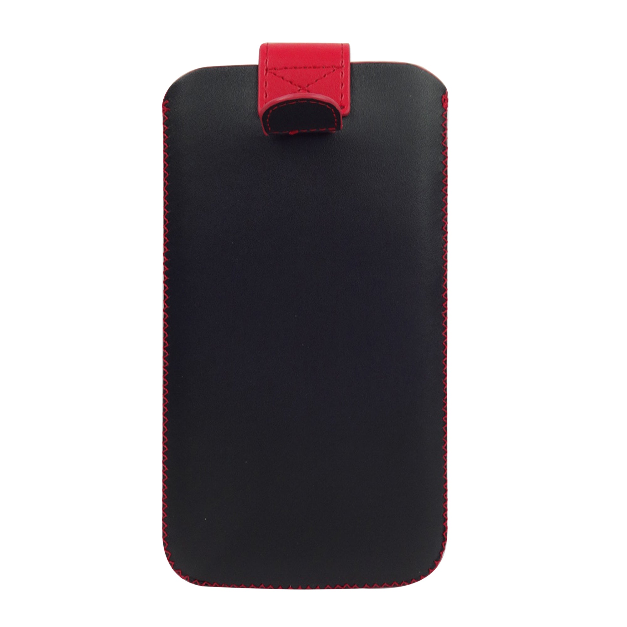 Universal Phone Pouch - Black Red Plain