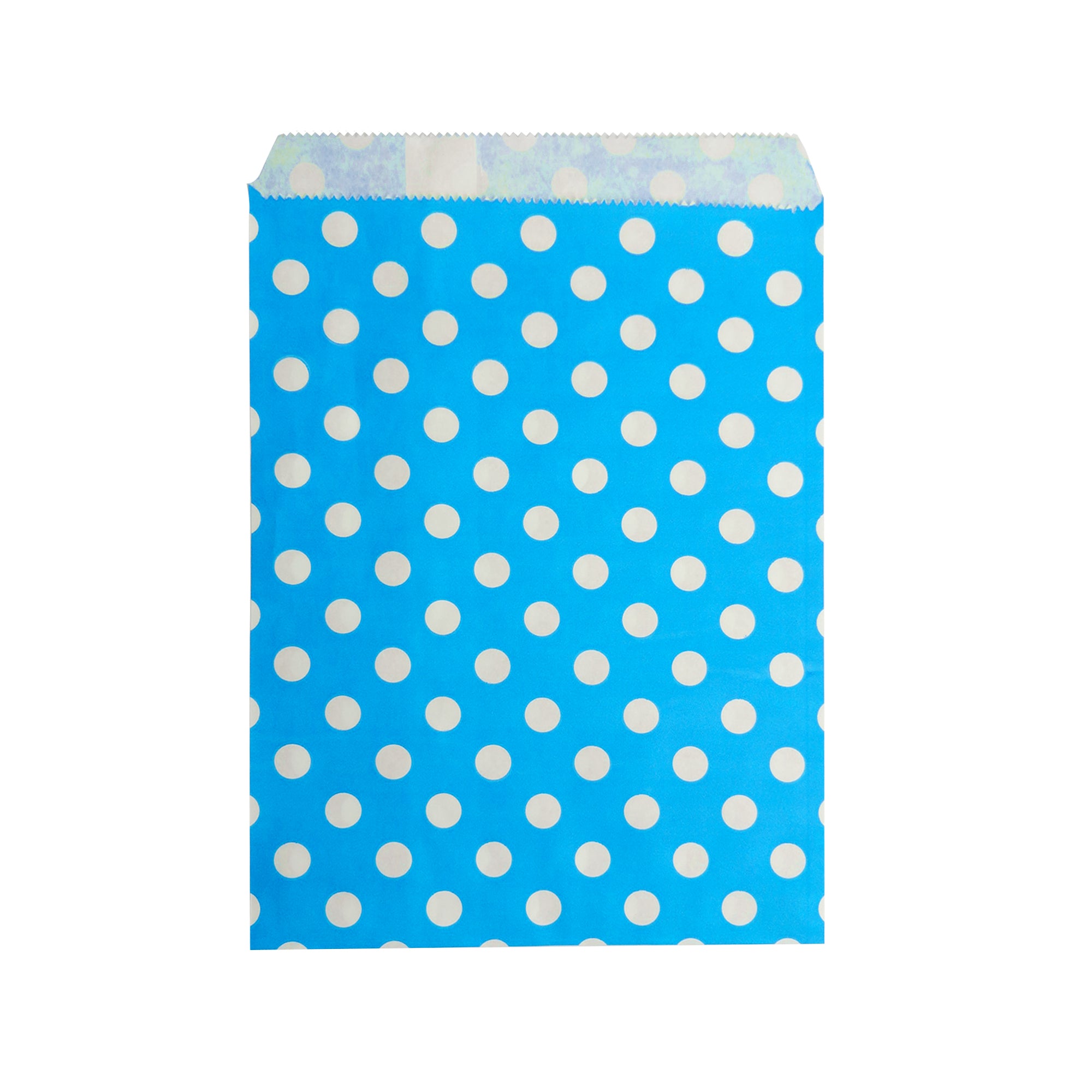 Big Blue Polka Paper Bag - 100 pcs