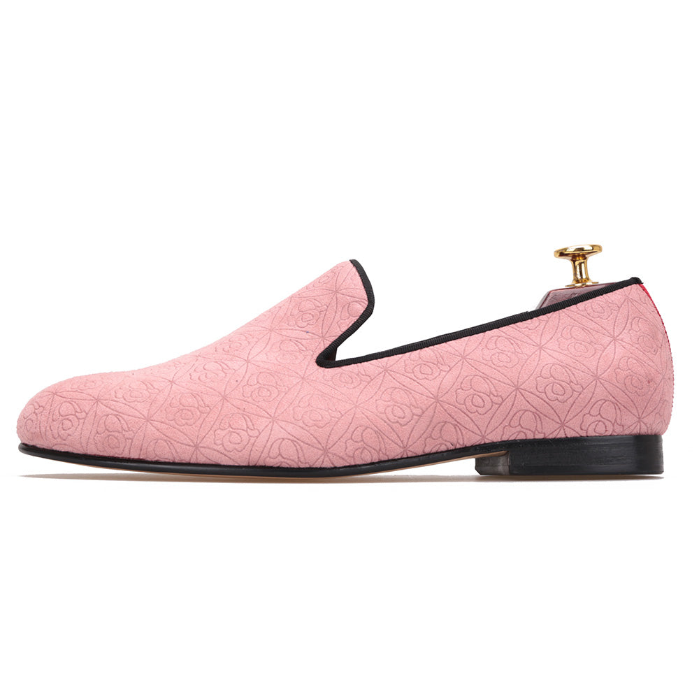mens pink loafers
