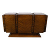 A Mid-Century Walnut United Furniture Company Brutalist Credenza