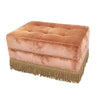 A Tasselled Velvet upholstered ottoman