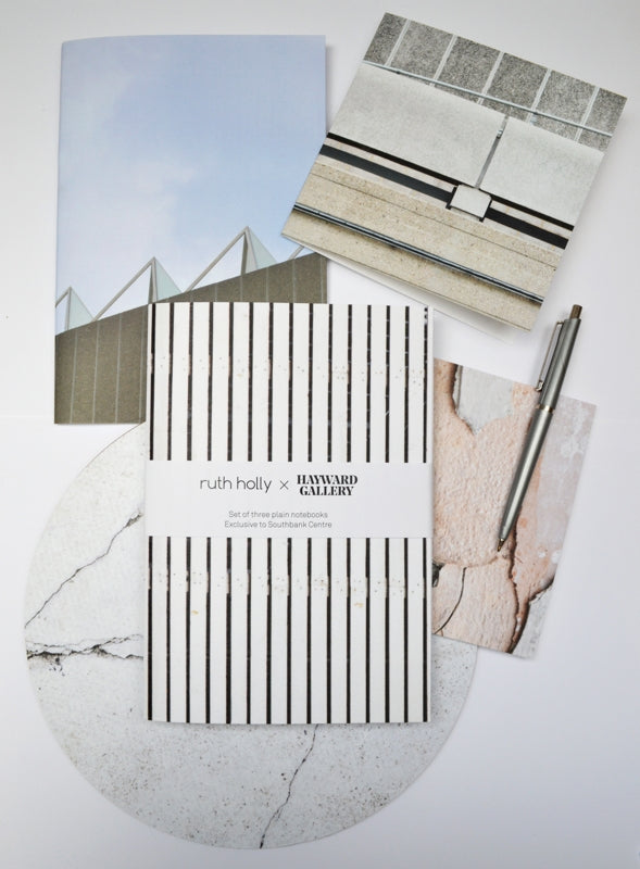 A selection of stationery and homeware designs from Ruth Holly's collaboration with the Hayward Gallery