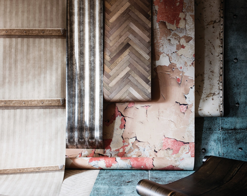 A selection of wallpaper designs featured in Warehouse Home Issue Three. Photograph by Oliver Perrott