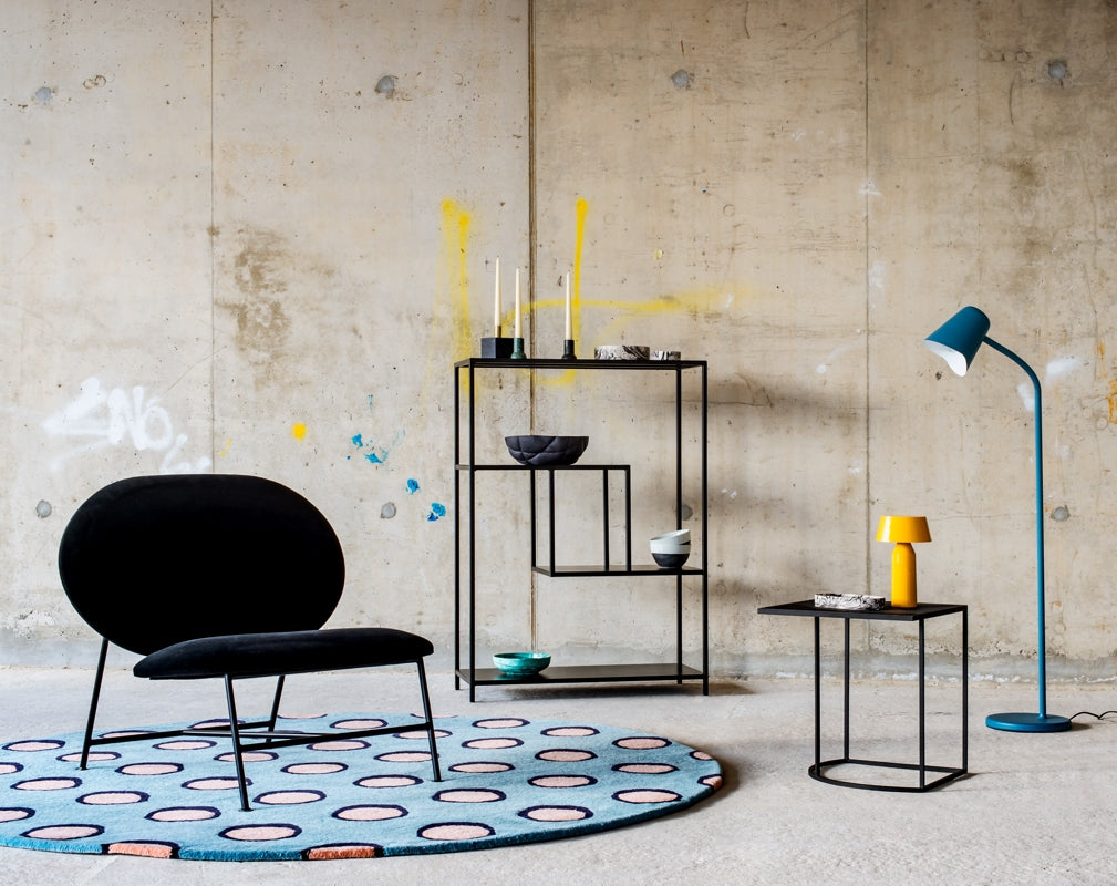 Furniture designs feature in an industrial space promoting designjunction as part of London Design Festival