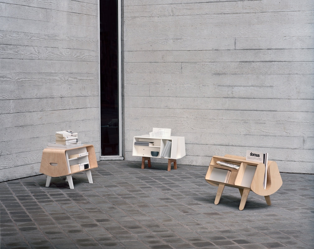 Isokon Plus Donkey 3, Penguin Donkey Mark 2 and Penguin Donkey. Photograph by Rory Gardiner