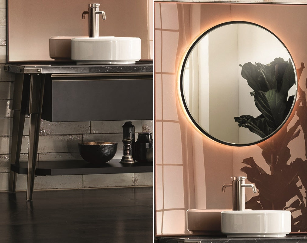 Open Workshop industrial style bathroom from Scavolini and Diesel Living - close up details