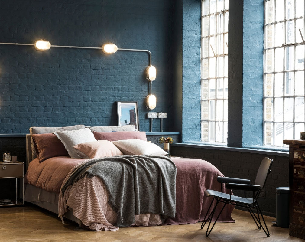 Warehouse apartment bedroom in Shoreditch styled by Lucy Gough
