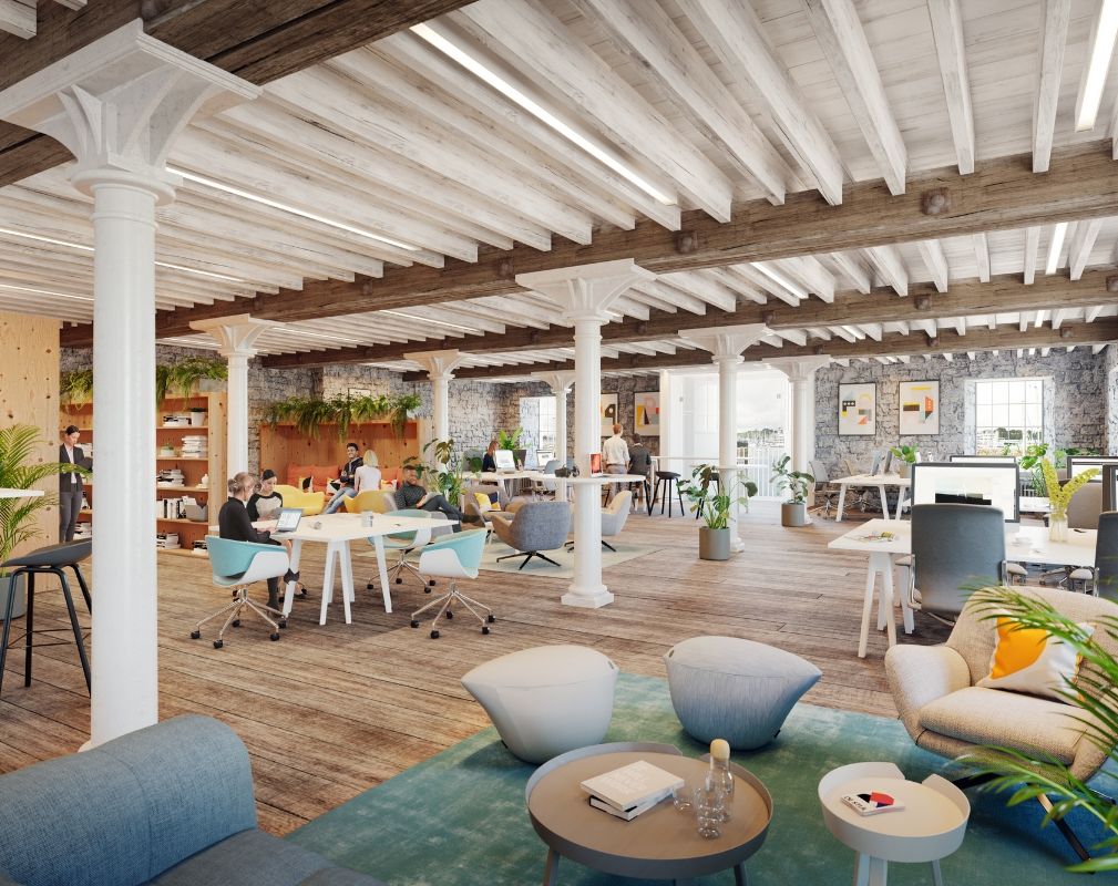 The redeveloped Melville Building at Royal William Yard in Plymouth will provide office space