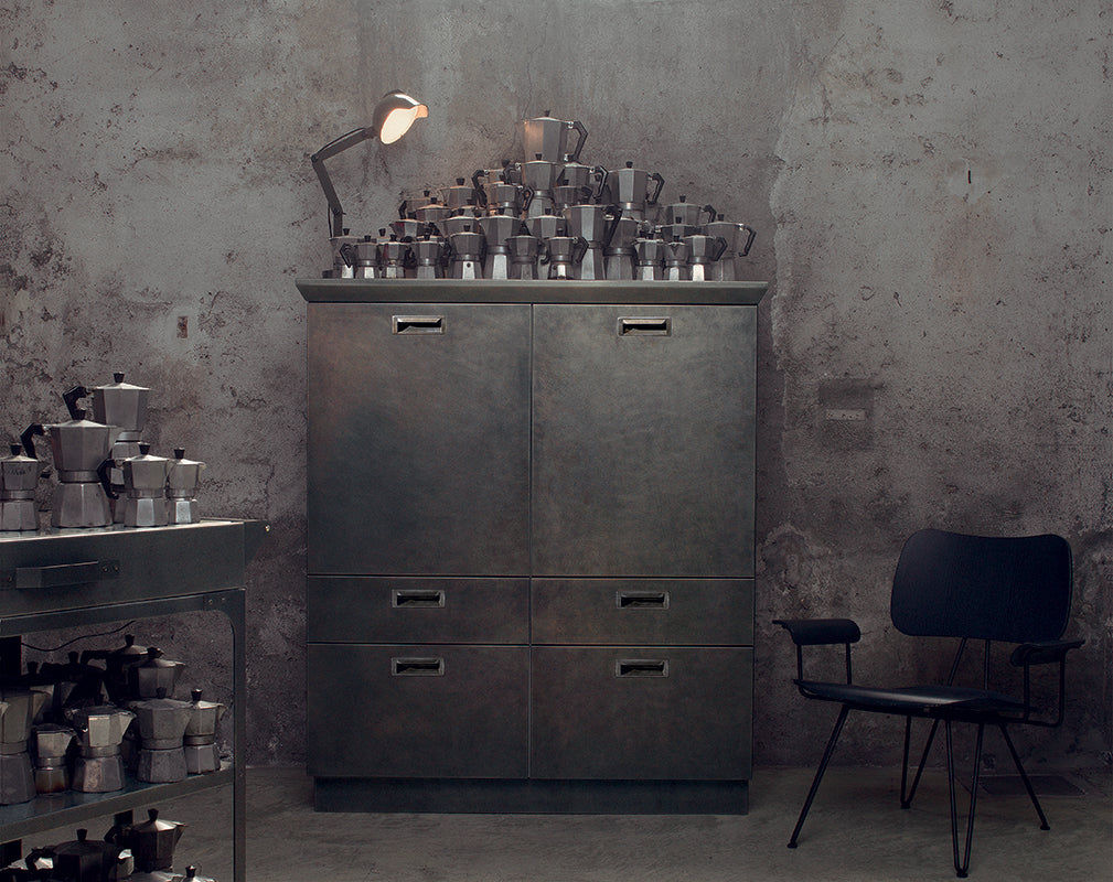 Industrial iron kitchen storage by diesel living for scavolini