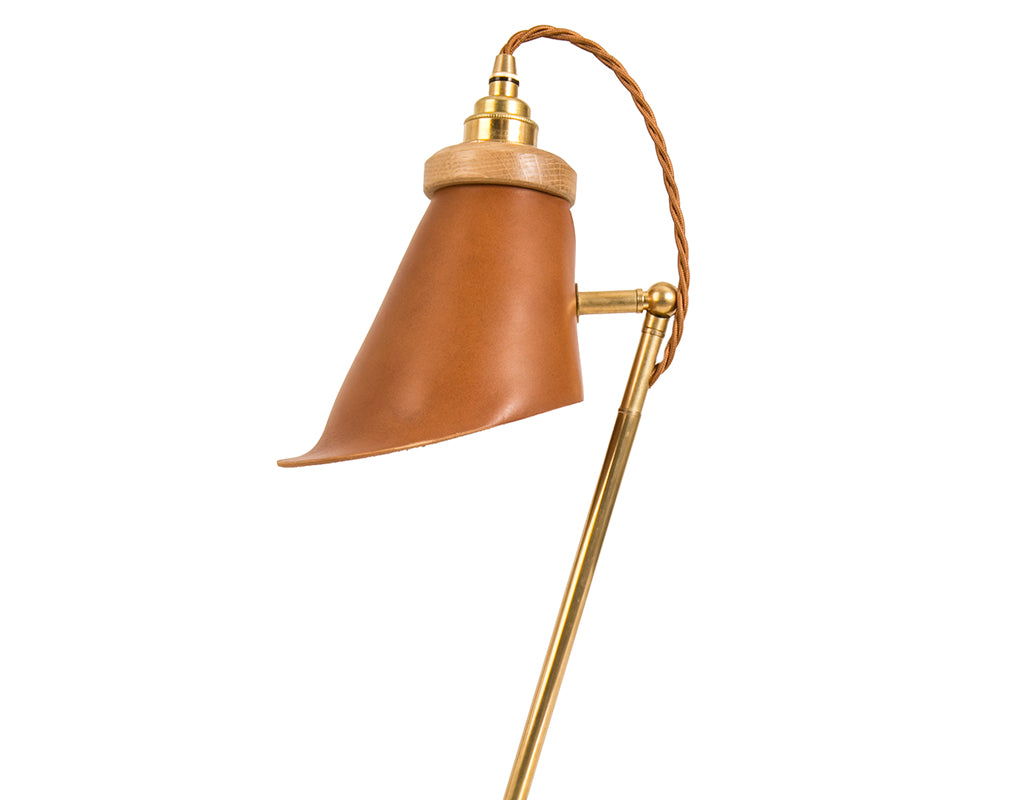 hang up desk lamp in natural tan by ted jefferis