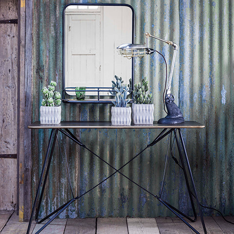 industrial inspiration from graham & green with think black framework.