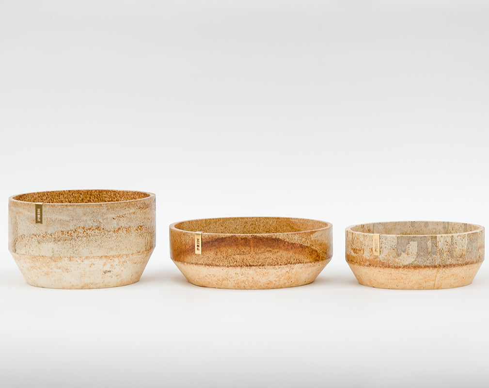 ariane prin jesmonite rust shallow bowl collection