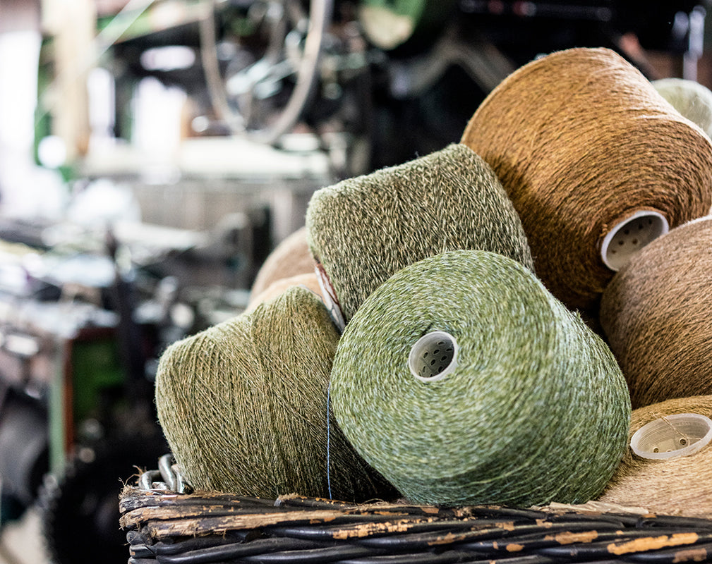 British wool threads at the london cloth company micro mill.