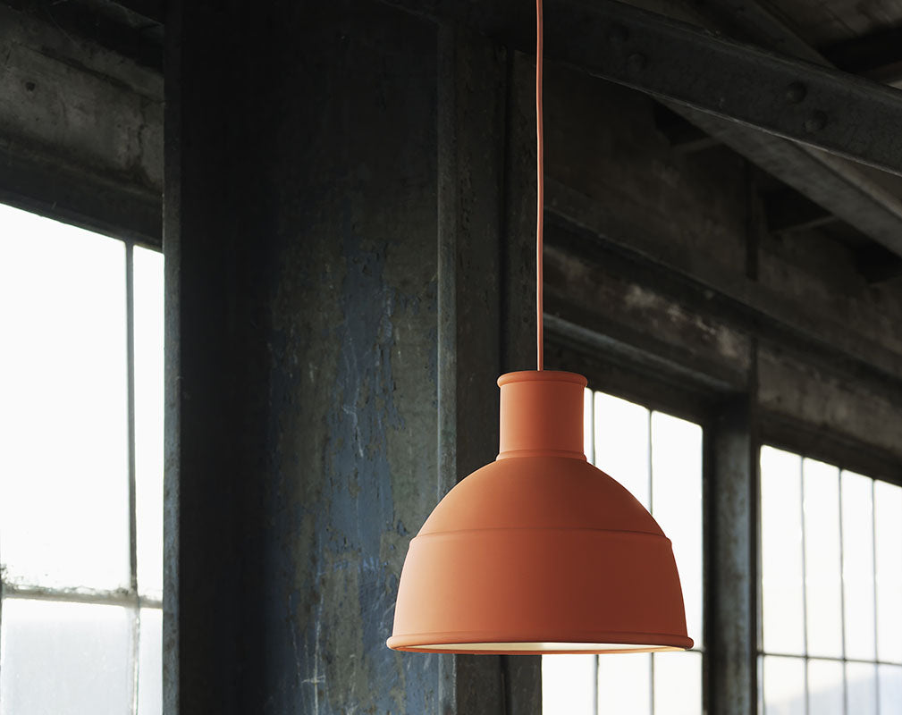 Factory inspired pendant in Terracotta by Muuto.