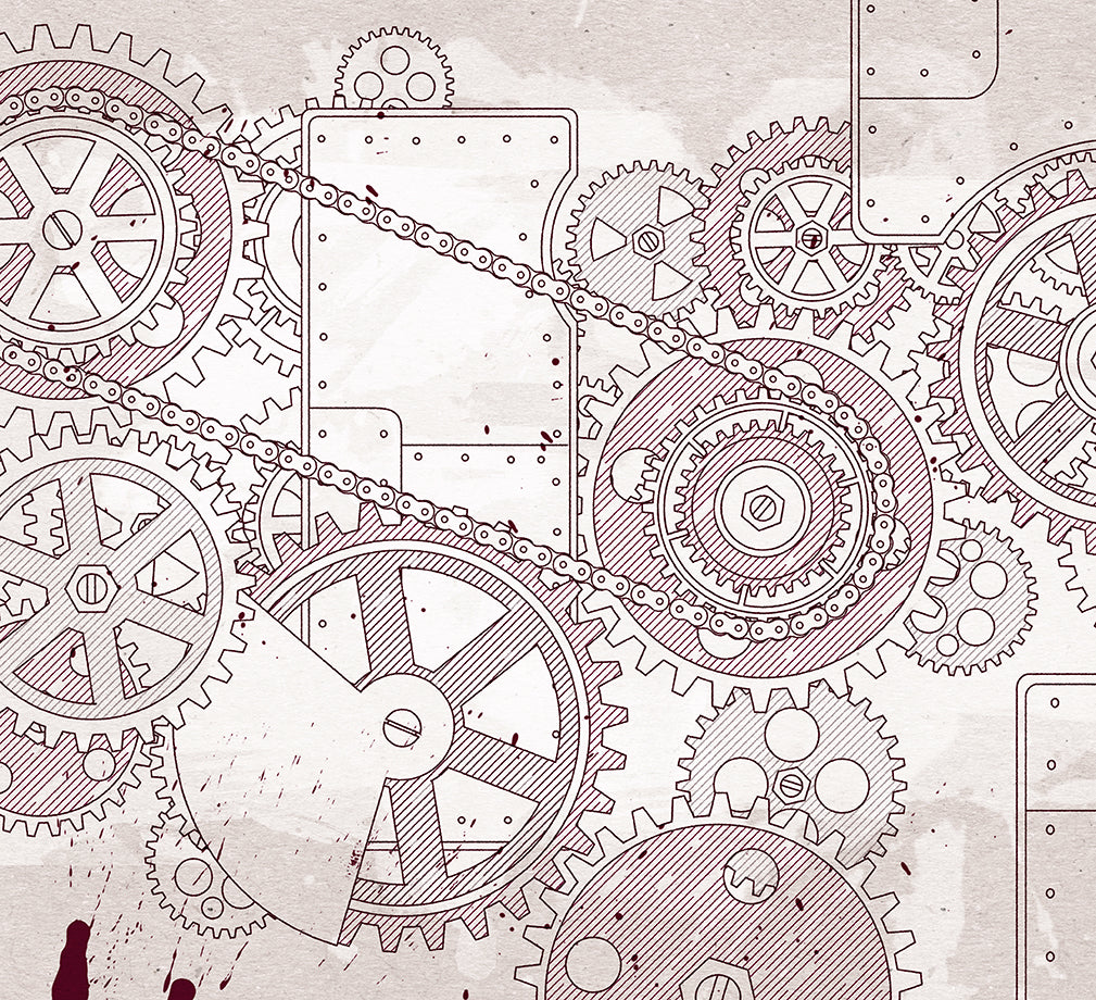 Steampunk wallpaper design.