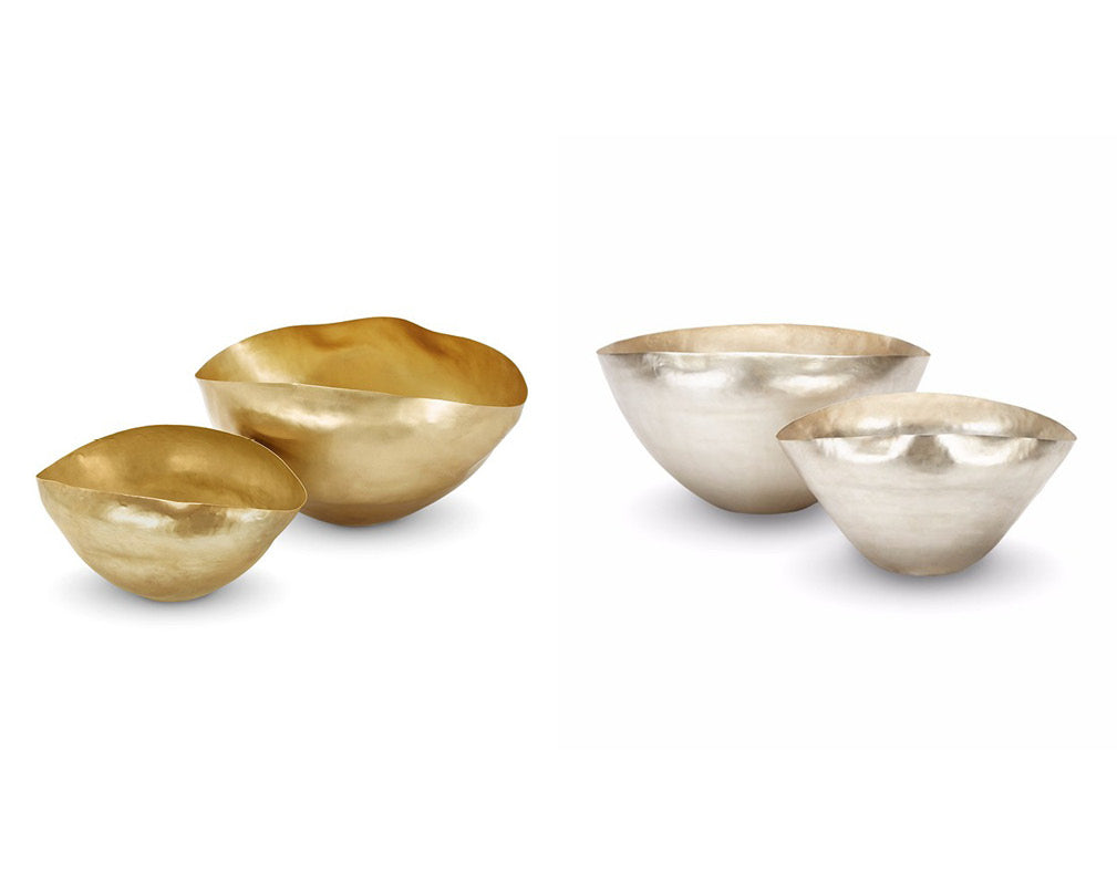bash bowl by tom dixon in gold and silver