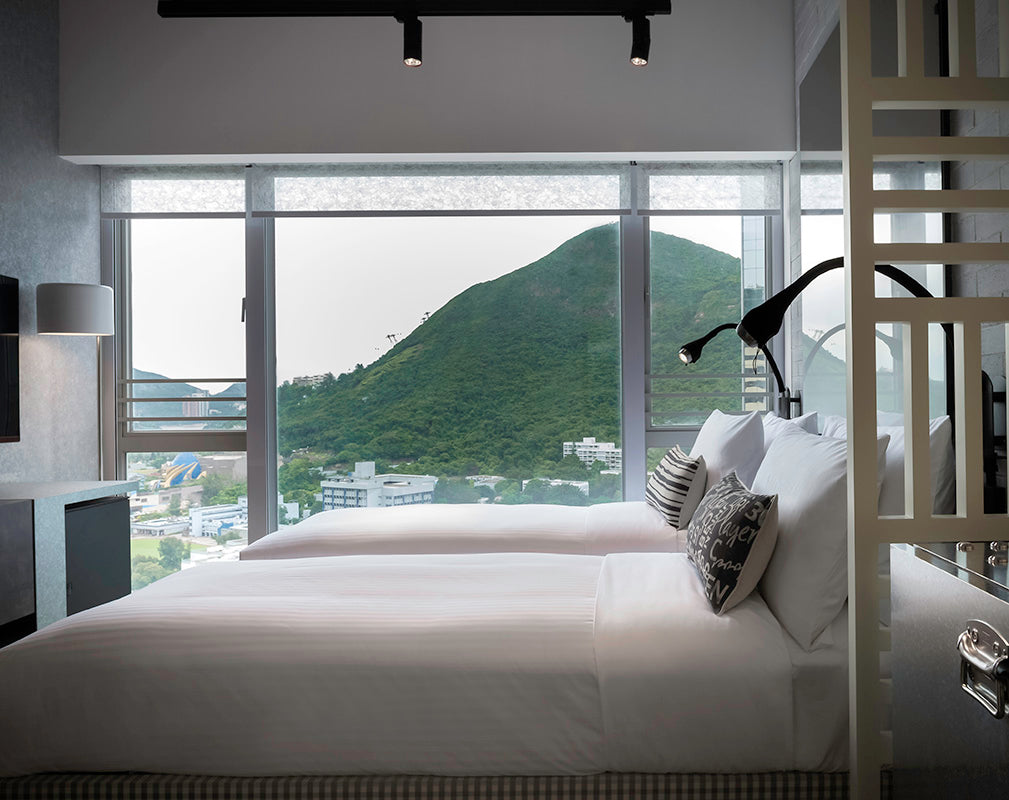 Ovolo southside warehouse conversion in contemporary industrial style with view of hong kong