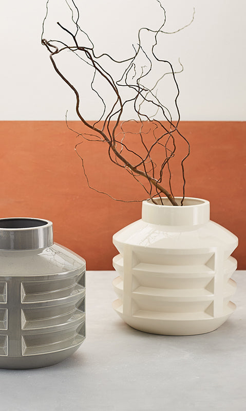 ceramic vase inspired by chimney cap by stolen form