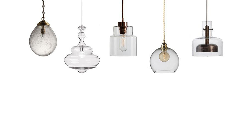 five of the best industrial style pendant lights in clear glass