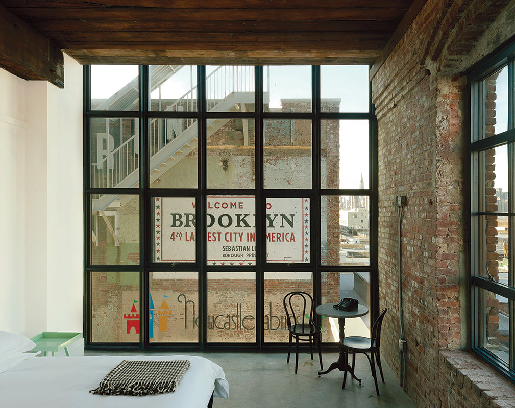 interior scheme of a guestroom in the wythe hotel brooklyn new york