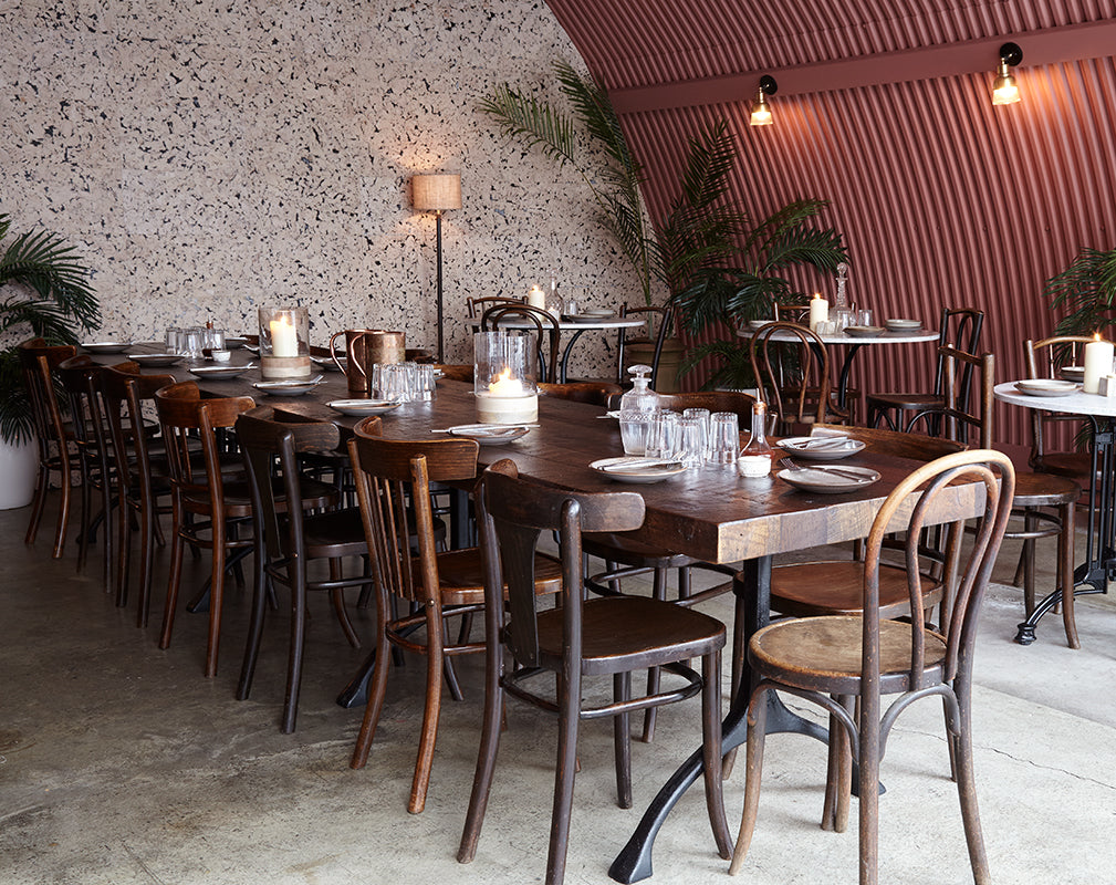 contemporary restaurant kricket can be found under the railway arches of london's brixton