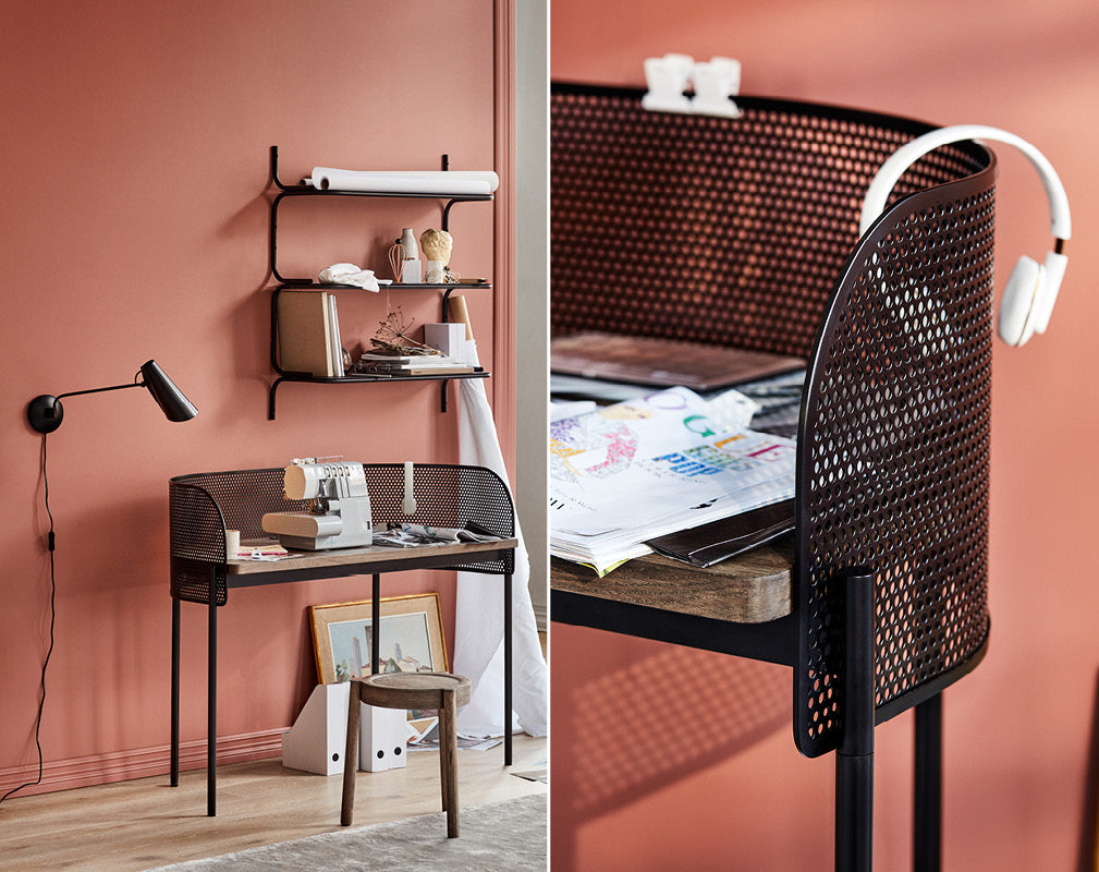 perforated metal and organic shapes are trending in home office designs from northern at holloways of ludlow
